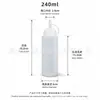 Botella de Plástico para Exprimir Salsa, Botella Dispensadora de Salsa de Grado Alimenticio, Botella para Aderezo de Ensalada con Tapa, Botella de Plástico para Kétchup con Escala