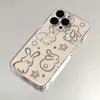 Conejito Es Adecuado para Apple 17Promax/16/15 Transparente Dibujos Animados Anticaída Funda para Teléfono Móvil Iphone13/14Pro