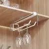 Estante para Copas de Vino Tinto para Colgar en Casa Accesible Estante de Almacenamiento de Adornos de Lujo Gabinete de Vino Invertido Estante de Almacenamiento de Copas sin Perforaciones