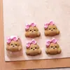 Acessórios de Arte de Unha Desenho Animado de Filhote de Urso de Pelúcia Acessórios de Unha Desgastáveis de Resina Fofa Cola Cremosa Materiais Manuais DIY