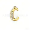 Nuevo Llavero de Metal con Incrustaciones de Diamantes de 26 Letras, Colgante para Bolso, Colgante Sencillo para Collar, Accesorios DIY, Venta al por Mayor