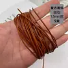 Primeira Camada Amarelo Vaca Couro Plano Couro Genuíno Corda Amarelo Marrom Pulseira Colar Corda para Joias Retrô Amarelo Marrom Antigo Corda Redonda de Couro de Vaca