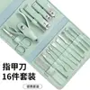 Set de Herramientas para Cortar Uñas de 16 Piezas para Eliminar Piel Muerta y Pulir Acero Inoxidable Herramientas de Manicura para Recortar Uñas Cortauñas
