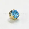 Astmf-13 Aleación de Titanio Hueco Tres Garras Cabeza de Circonita Arete G23 Titanio Rosca Interna Cabeza de Joyería para Piercing de Circonita