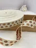 Cinta de jacquard bordada con hilo de oro, estilo pequeño y fragante de 2.1 cm, accesorios para el cabello, embalaje de caja de regalo, cinturón, accesorios para ropa de actuación, venta al por mayor.