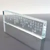 Regla Pesa Papeles de Cristal para Maestros Grabado Láser Regalos Conmemorativos de Negocios Caligrafía Adornos Arquitectónicos Wen Zhen