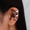 Aretes de clip en forma de C con diamantes de imitación transfronterizos europeos y americanos, elegantes y sofisticados, compactos, juego de tres piezas de ear cuffs
