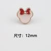 Estilo ins Estilo Coreano Color Caricatura Patrón de Puntos de Aceite Diamante Accesorios de Pendientes para Teléfono Móvil Pasadores Plástico Plano Accesorios DIY
