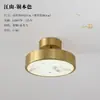Nueva luz de balcón de estilo chino totalmente de cobre, luz para pasillo y recibidor, lámpara de techo pequeña minimalista nórdica para dormitorio, luz para pasillo de entrada