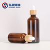 Botella de aceite de bambú con gotero 5-100ml botella de 30ml con gotero envase secundario para cosméticos botella de vidrio Vidrio Hong