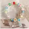 2025 Novo Bracelete de Lótus de Jade Branco Bracelete de Cristal Nicho Alto Padrão Luxo Acessível Exquisito Estilo Fada Bracelete