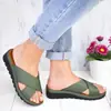 Pantuflas para Mujer Verano 2019 Nuevos Sandalias Planas Onduladas de Moda Estilo Coreano de Salida de Una Correa Tiendas Playa Comercio Exterior Explosiones