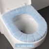 Almofada de Assento Sanitário de Pelúcia de Inverno Espessura com Alça Capa Sanitária de Pelúcia Doméstica Inverno Quente Capa de Assento Sanitário Universal Lavável
