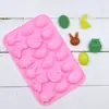 Mais de 18 Até Ovo de Páscoa Coelho Silicone Molde de Chocolate Silicone Molde Decorativo para Bolo DIY Molde de Gotejamento