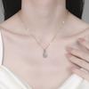 Corrente para Clavícula de Moissanita de 1 Quilate em Formato de Esmeralda Corrente Galvanizada a Ouro 18K Colar de Prata Esterlina S925 Atacado Transfronteiriço