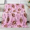 Manta de Forro Polar de Rugby Béisbol Lado Mitad Tejido Jacquard Manta de Hilo de Pluma Manta Cubierta Manta de Nube de Franela