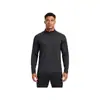 Camiseta de Manga Larga Kusen Cepillada para Hombre con Media Cremallera y Cuello Alto, Alta Elasticidad, Amigable con la Piel, Transpirable, Absorbe la Humedad, Capa Base para Deportes al Aire Libre