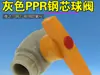 Válvula de Esfera com Núcleo de Aço Ppr Cinza Válvula de Fusão a Quente 20 25 32 4 50 63 75 90 110 Acessórios para Tubo de Água Ppr