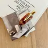 Nuevo Clip para el Cabello de Acetato Estilo Francés Etiqueta Dorada Sin Costuras Clip para Maquillaje Pasador Lateral Pinza para el Cabello de Acetato de Color Sólido Tipo Pato Accesorio para el Cabello