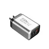 Novo Carregador de Celular Padrão Europeu e Americano Transfronteiriço, Padrão Britânico Cabeça de Carregamento Rápido Dupla Porta USB+2PD A+C