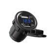 Carregador de Carro, Barco, Motocicleta com Display Digital, Carregador de Carro para Celular USB Duplo Um-Para-Dois, Carregamento Rápido para Veículos