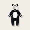 Macacão de pelúcia para bebê engatinhar, design de animal de desenho animado, pijama com zíper, novidade outono/inverno, macacão de suéter felpudo