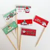 Decoración de Pastel de Repostería Tendencia Retro Coreana Oso Sonriente Bandera Pequeña Topper para Mesa de Postres de Cumpleaños Bandera de Doble Cara