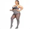 Meias-Calças Anti-Puxões Plus Size Europeias e Americanas Transfronteiriças para Mulheres Plus Size, Meias-Calças Brilhantes e Sedosas para Mulheres