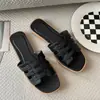 2022 chanclas mujer verano planas moda chanclas comercio electrónico transfronterizo venta caliente trenzado diamante con sandalias de color liso