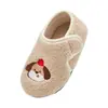Pantuflas de Algodón para Niños y Niñas, Nuevo Estilo Otoño/Invierno, Ropa de Casa, Cubre Talón, Suela Antideslizante, Pantuflas de Velcro para Niñas