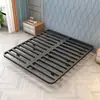 Cama flotante minimalista de moda 1,68 m Cama de estructura de hierro de lujo ligero italiano para apartamentos sin cabecero