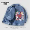 Jaqueta Jeans de Bruxa Caçadora de Kpop Nova para Primavera e Outono Roupas de Outono para Crianças Pequenas, Médias e Grandes Início do Outono
