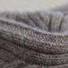Gorro de Punto 100% Lana Pura para Mujer, Color Sólido con Pequeñas Orejas de Gato, Gorro Casual Pullover Versátil Cálido Engrosado