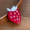Dulce Corazón Girly Lindo Crema Fresa Ácido Acético Pasador Fruta Dibujos Animados Versátil Lateral Pinza de Pato