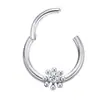 Anillo Cerrado para Nariz de Titanio G23 Bola Soldada + Diamante Serie de Estilo Simple Joyería para Piercing/Titanio Astm F136