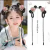 Acessórios de Cabelo Hanfu Infantil, Perucas de Estilo Antigo, Presilhas de Cabelo Trançado, Estilização Versátil, Acessórios de Traje Antigo para Meninas, Adereços de Cabeça para Apresentações