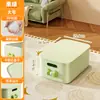 Caja de almacenamiento de escritorio para el hogar, sala de estar, con tapa, gran capacidad, caja de almacenamiento de juguetes, plástico engrosado, a prueba de polvo, caja de almacenamiento de ropa