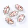 Botones de cristal con pedrería y garras, perforados para coser a mano, con base gruesa, para decoración de tocados, bolsos, ropa y accesorios