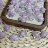 Acessórios de Pingente para Pulseira com Design de Caixa de Renda de Lavanda Natural