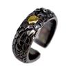 Colección de joyería geométrica estilo coreano unisex anillo de plata tailandesa vintage chapado en oro joyería incrustada moda