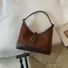 Bolsa Tote Grande de Alta Qualidade para Mulheres 2025 Nova Tendência Outono e Inverno Textura Camurça Fosca Bolsa de Ombro para o Dia a Dia Preguiçosa