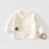 Ropa para Bebé Recién Nacido Ropa de Media Espalda Otoño e Invierno Bebé Recién Nacido 0-3 Algodón Puro Top Cálido Ropa de Monje Sin Costuras 2