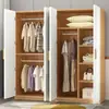 Guarda-roupa doméstico quarto de casal porta dupla madeira maciça guarda-roupa apartamento pequeno montagem simples guarda-roupa quarto de aluguel armário de armazenamento