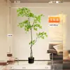 Planta de simulación Nandina domestica de pie en maceta para interior, grande, biónica, verde, adornos, sala de estar, lujo ligero, flor decorativa, árbol falso
