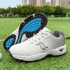 Sapatos de Golfe com Travas Fixas e Fivela Rotativa, Sapatos Casuais Masculinos Respiráveis