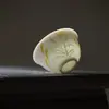 Dinastia Tang e Song Argila de Jade Porcelana Branca Pintada à Mão Padrão de Espiga de Trigo Xícara Mestra Conjunto de Chá Kung Fu Xícara de Chá Cerâmica Tamanho Grande Tigela de Chá para Casa