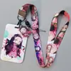 Animación de dibujos animados funda rígida para tarjeta de bus de presión rápida transferencia térmica tarjeta de estudiante de campus cordón de poliéster tarjeta de comida tarjeta de almuerzo fantasma fuera