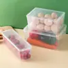 Caja de Fideos Estilo Japonés para Cocina Contenedor de Alimentos Caja Transparente para Almacenamiento de Granos Rectangular Caja para Almacenamiento de Huevos en Refrigerador Fabricante