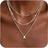Collar de Círculos Irregulares Multicapa Transfronterizo Cobre Electrochapado Oro Real de 14K Gargantilla Apilada Joyería para Mujer