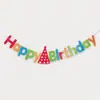 Ins Feliz Aniversário Bebê Feliz Aniversário Feliz Aniversário Macacão Carta Bronzeamento Chapéu Banner de Flores